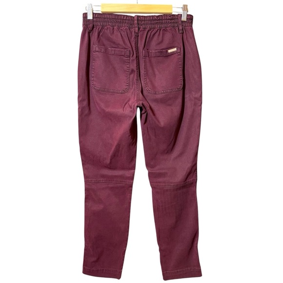 WHBM Mid-Rise Everyday Soft Denim Utility Slim Ankle Jeans Size 4 Burgundy - Picture 5 of 16